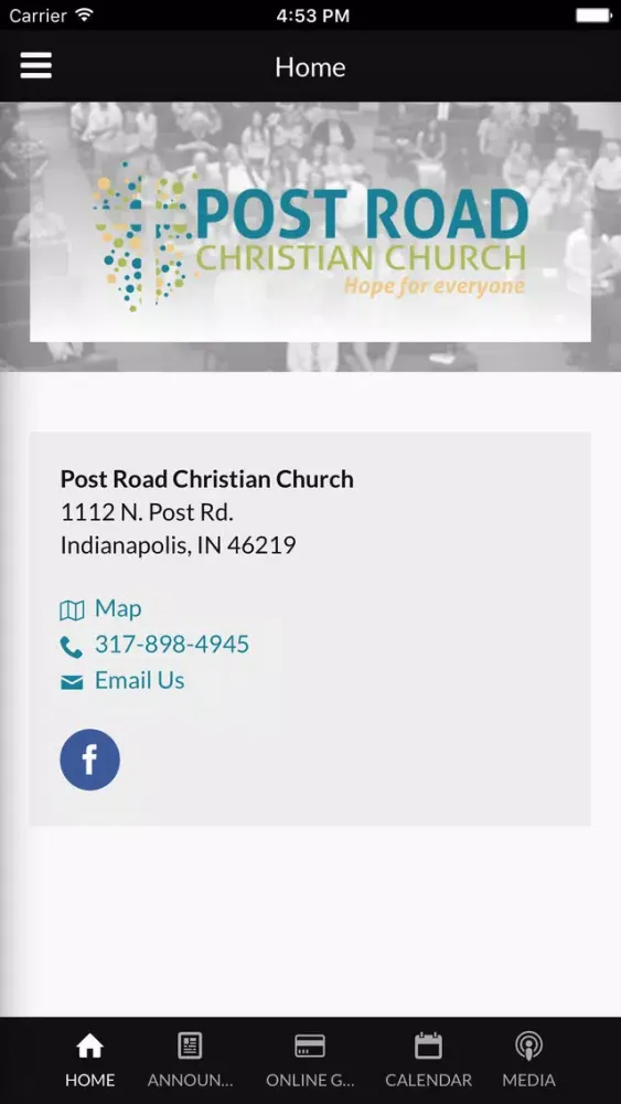 Ảnh chụp màn hình của Post Road Christian Church - Indianapolis, IN