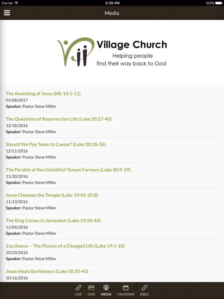 Screenshot di Village Church - Dyer, IN iPad 