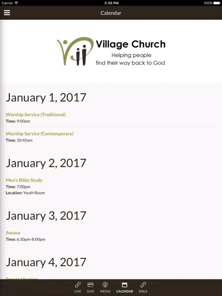 Screenshot di Village Church - Dyer, IN iPad 