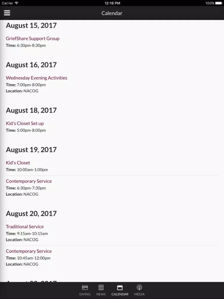 North Apollo Church of God - North Apollo, PA iPad  سکرین شاٹس
