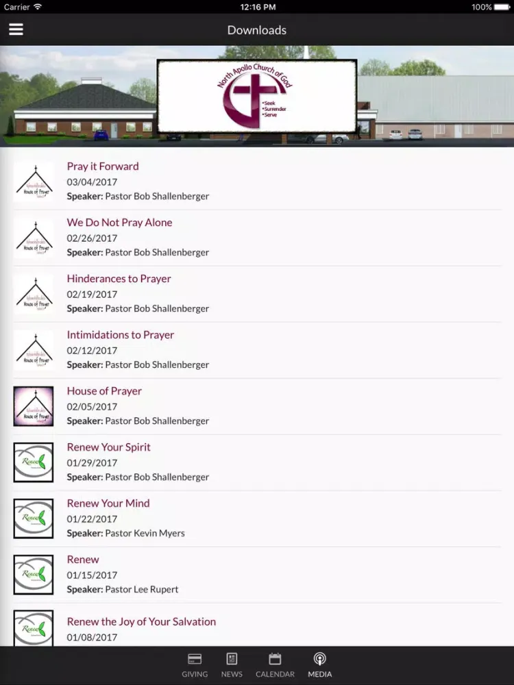 North Apollo Church of God - North Apollo, PA iPad  سکرین شاٹس