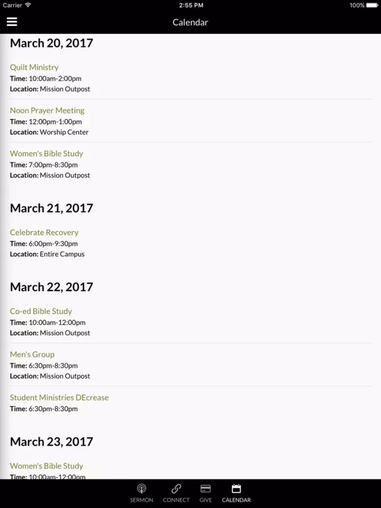 ภาพหน้าจอของ Lakeview Community Church - Tarpon Springs, FL iPad 