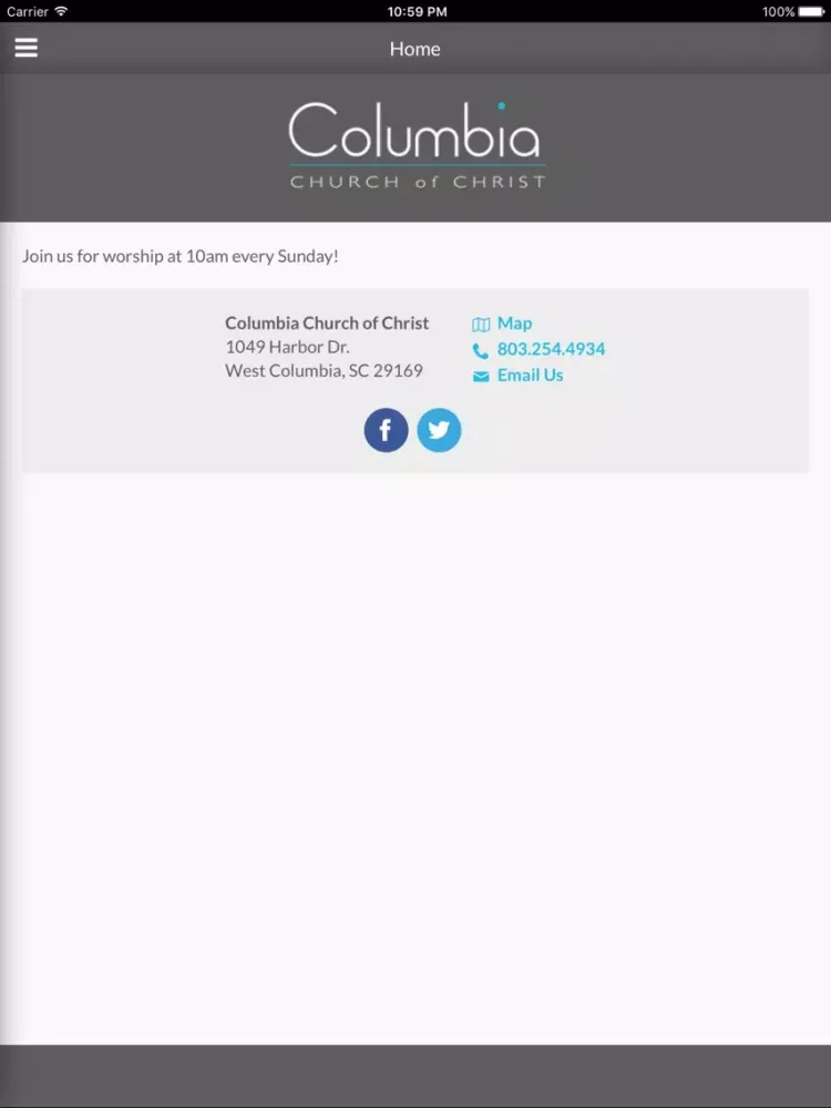 Columbia Church of Christ of West Columbia, SC iPad 應用截圖