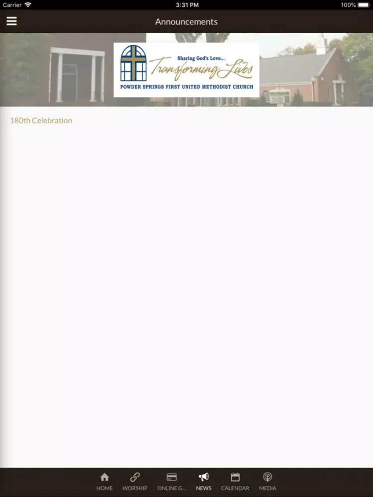Powder Springs FUMC iPad  スクリーンショット