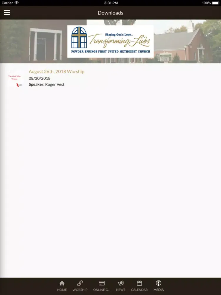 Powder Springs FUMC iPad  スクリーンショット