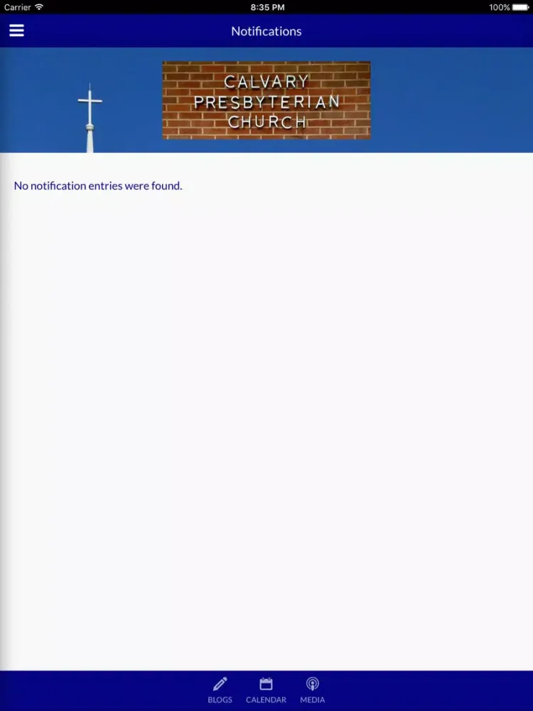 Tangkapan layar Calvary Presbyterian Church - Norfolk, VA iPad 