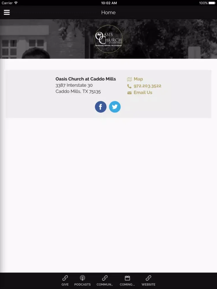 Tangkapan skrin Oasis Church Caddo Mills - Caddo Mills, TX iPad 
