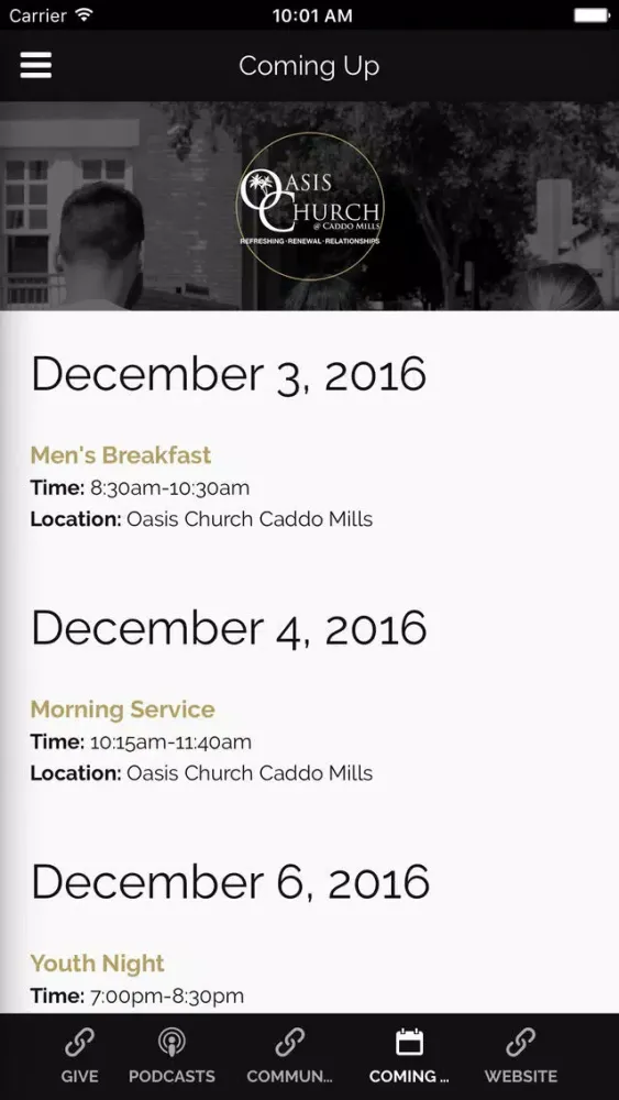 Tangkapan skrin Oasis Church Caddo Mills - Caddo Mills, TX