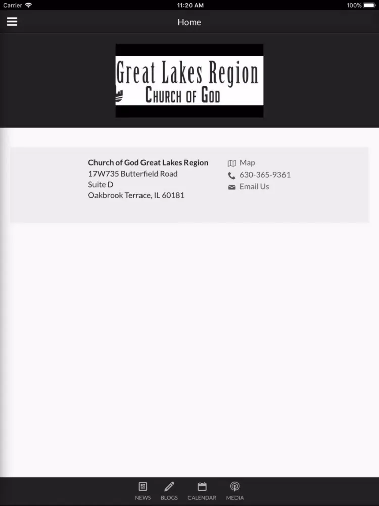 Ảnh chụp màn hình của Great Lakes Region COG iPad 