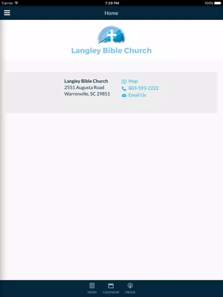 Скриншоты Langley Bible Church - Warrenville, SC iPad 