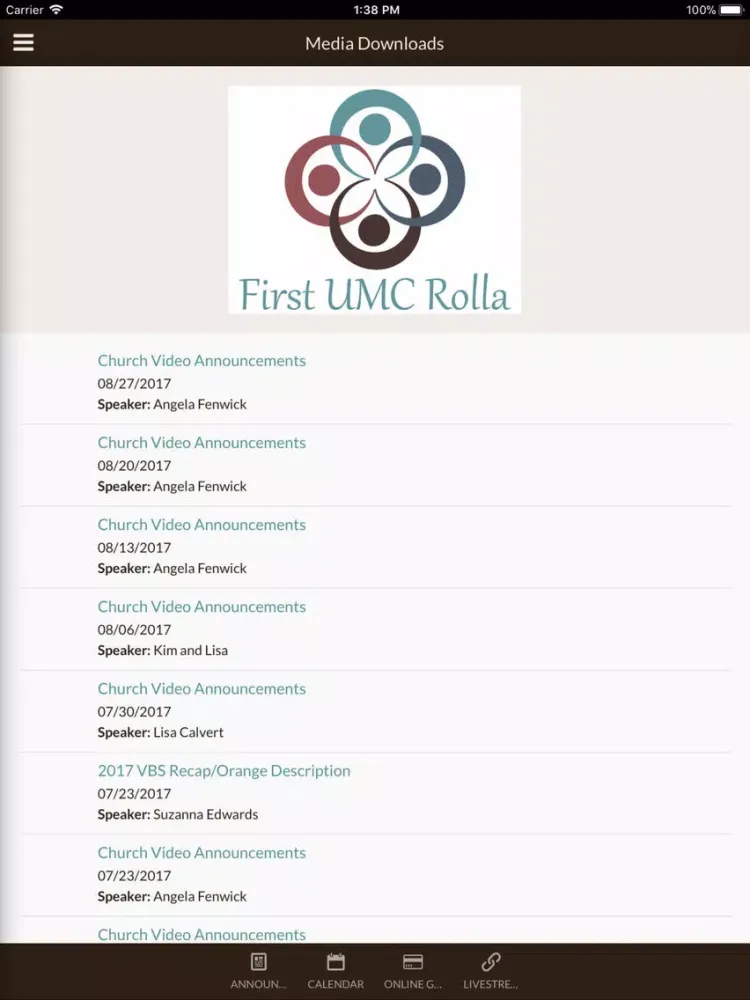 Screenshot di First UMC Rolla iPad 