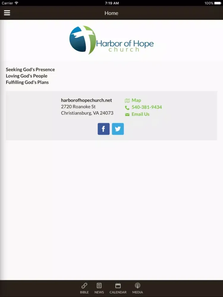 Harbor of Hope Church - Christiansburg, VA iPad  Screenshots