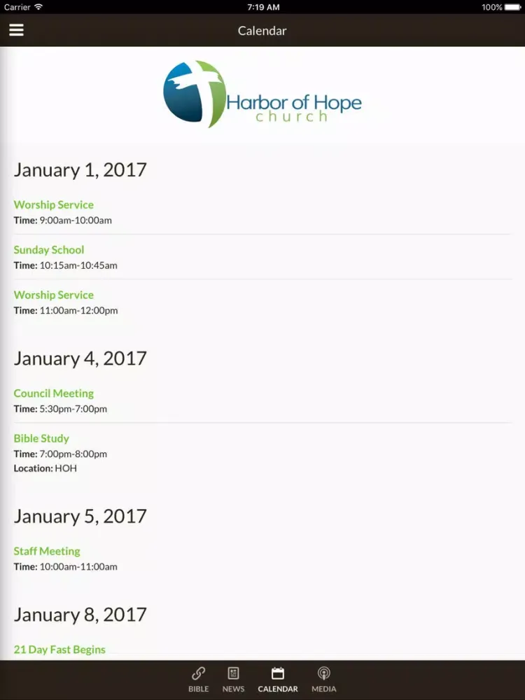 Harbor of Hope Church - Christiansburg, VA iPad  Screenshots