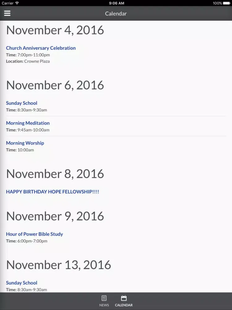 Hope Fellowship Church Memphis of Memphis, TN iPad 應用截圖