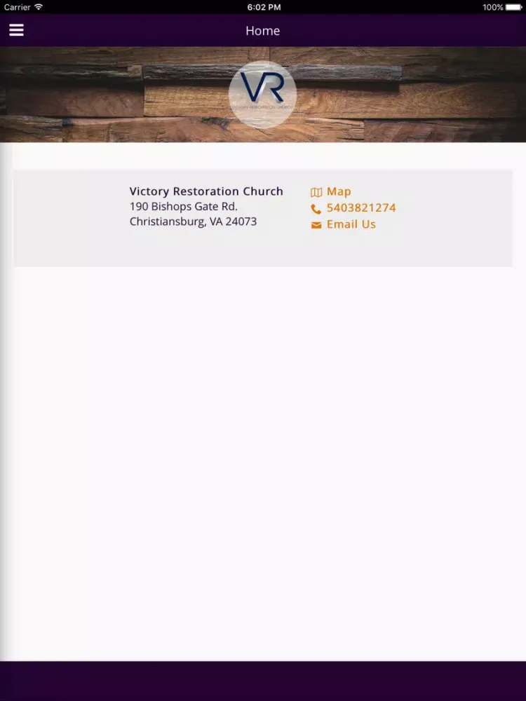 Victory Restoration Church - Christiansburg, VA iPad 應用截圖