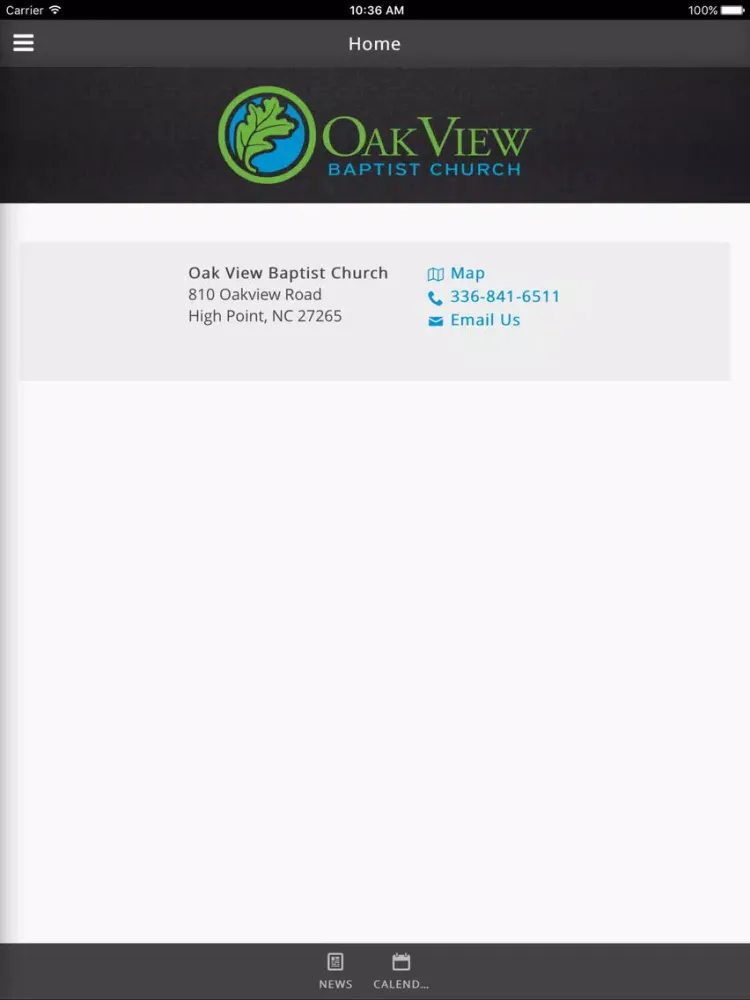 Oak View Baptist Church of High Point, NC iPad  Screenshots