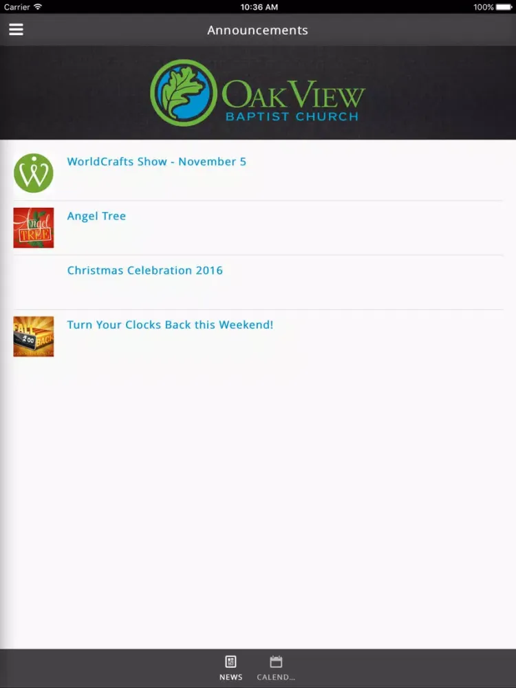 Oak View Baptist Church of High Point, NC iPad  Screenshots