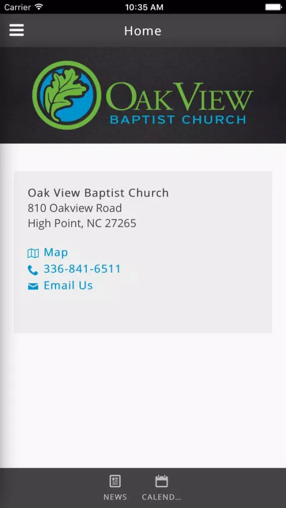 Oak View Baptist Church of High Point, NC Screenshots
