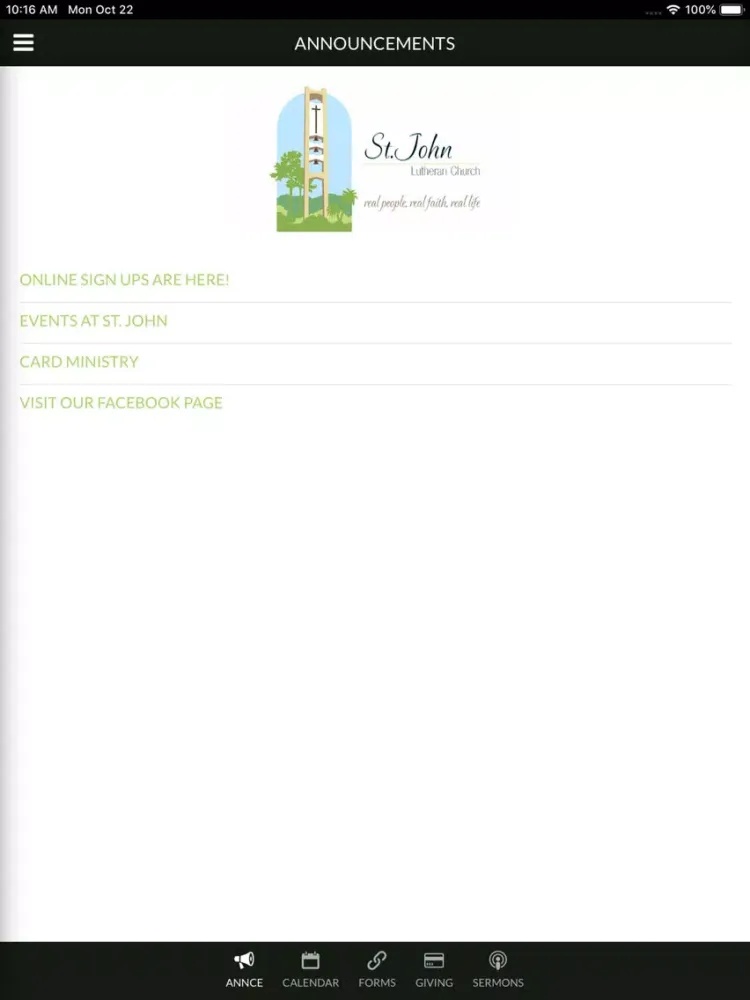 تصاویر St. John Lutheran Church iPad 