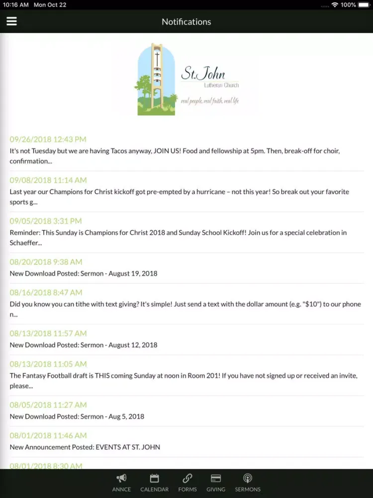 تصاویر St. John Lutheran Church iPad 