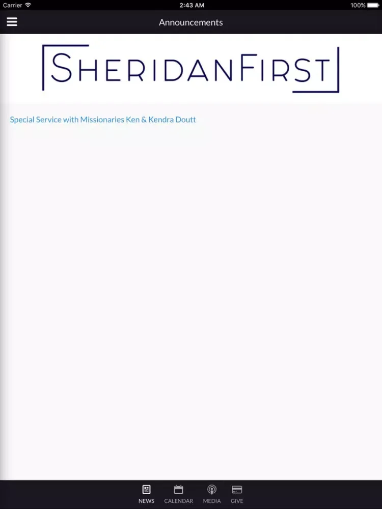 Sheridan First Assembly - Sheridan, AR iPad 应用截图