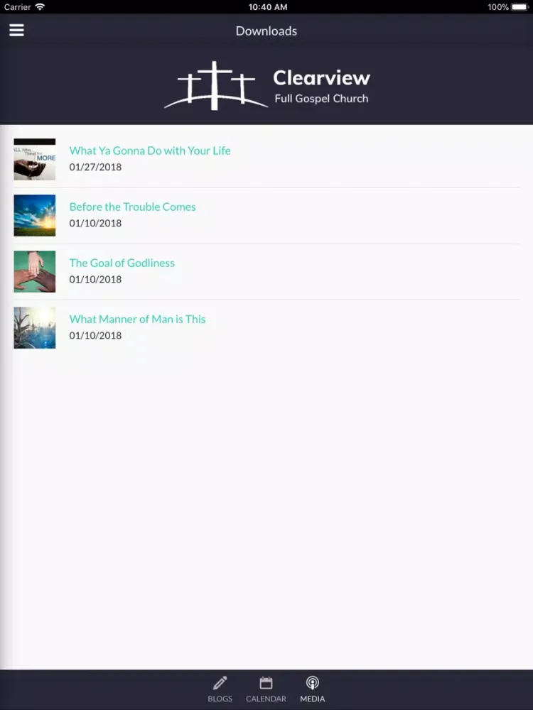 Clearview Full Gospel Church iPad  سکرین شاٹس