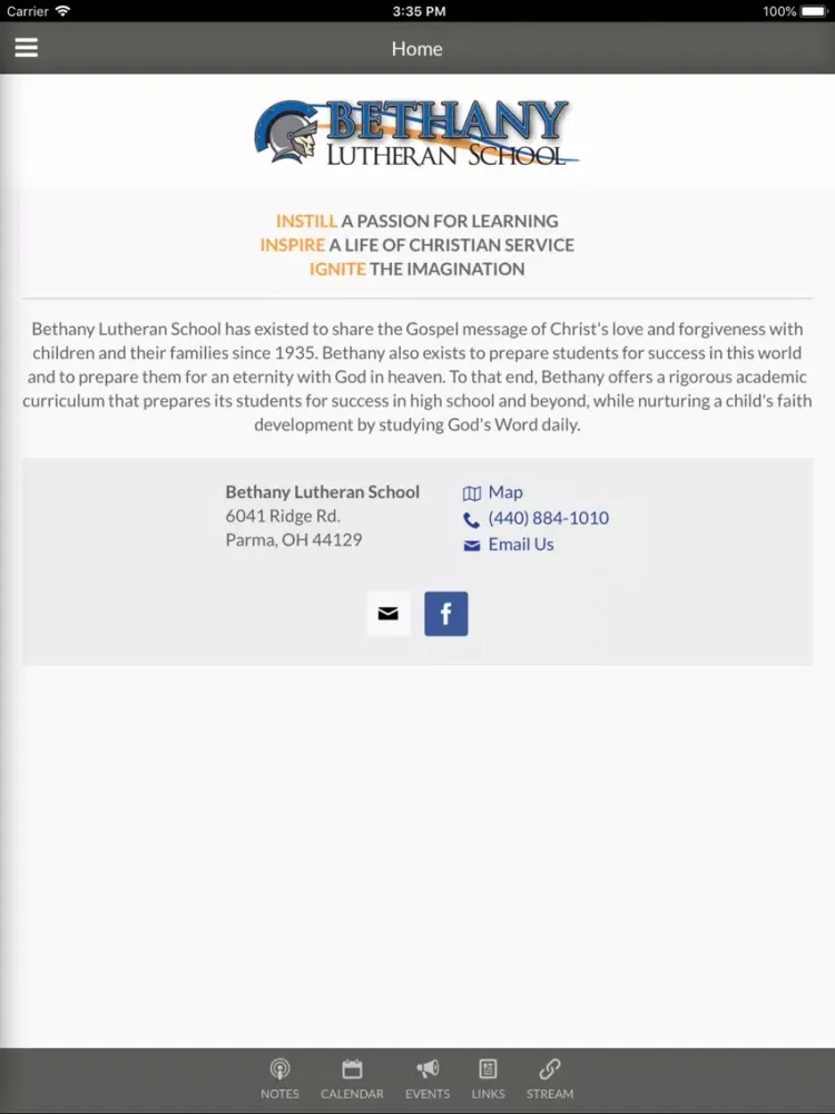 Bethany Lutheran School (Ohio) iPad  سکرین شاٹس