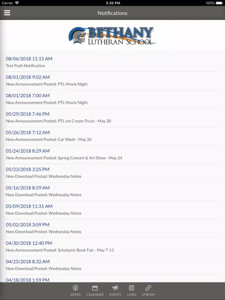 Bethany Lutheran School (Ohio) iPad  سکرین شاٹس