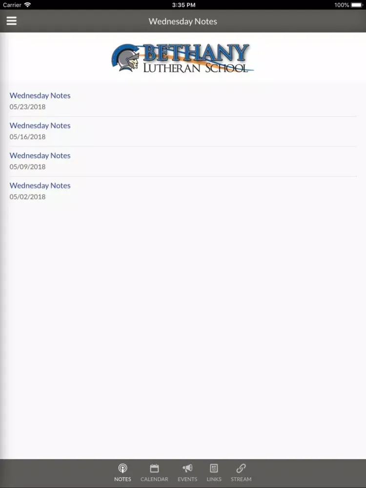 Bethany Lutheran School (Ohio) iPad  سکرین شاٹس