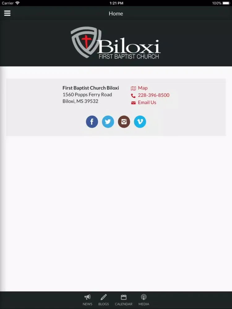 Capturas de pantalla de First Baptist Church Biloxi iPad 