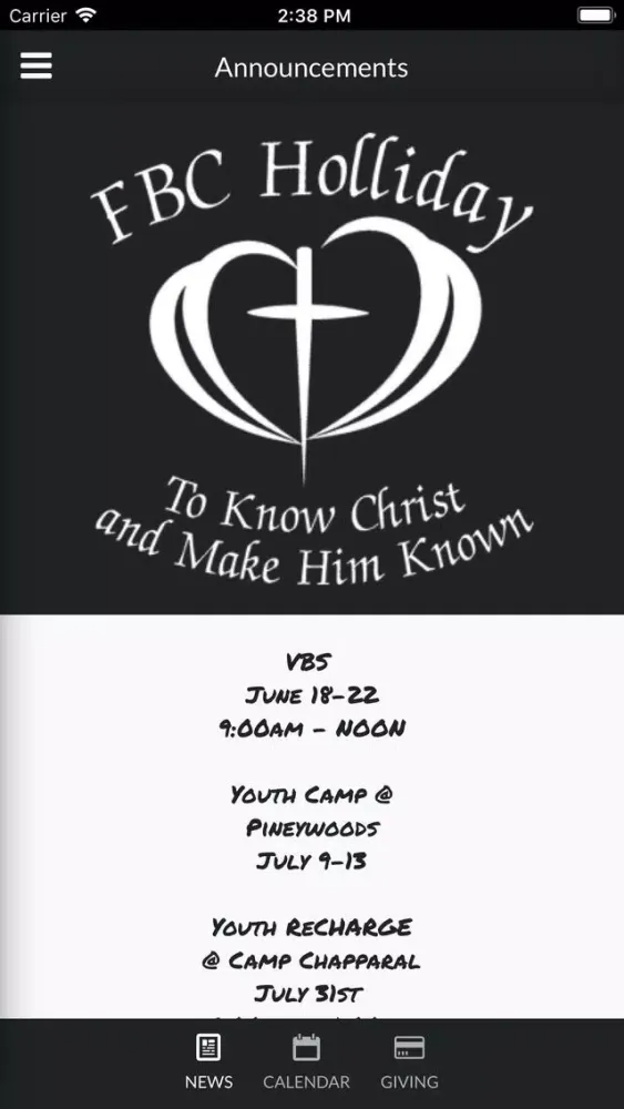First Baptist Church Holliday Screenshots