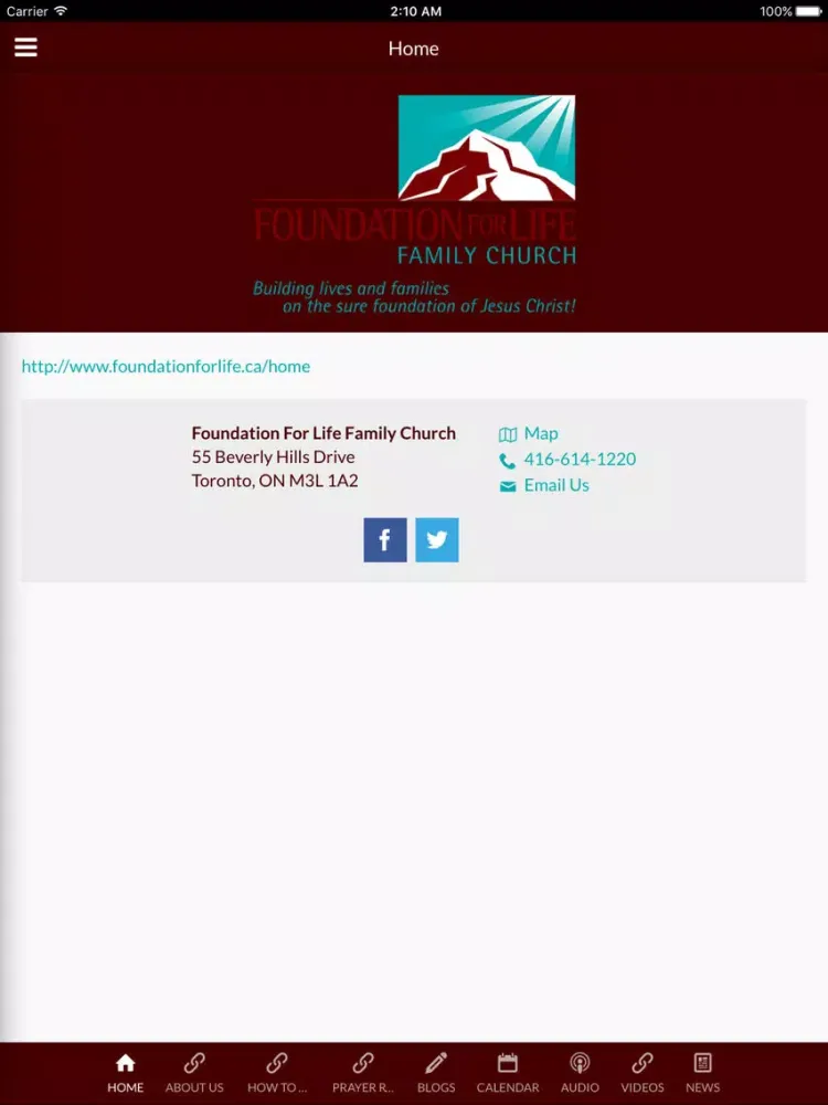 Zrzuty ekranu Foundation for Life Fam Church - Toronto, ON iPad 