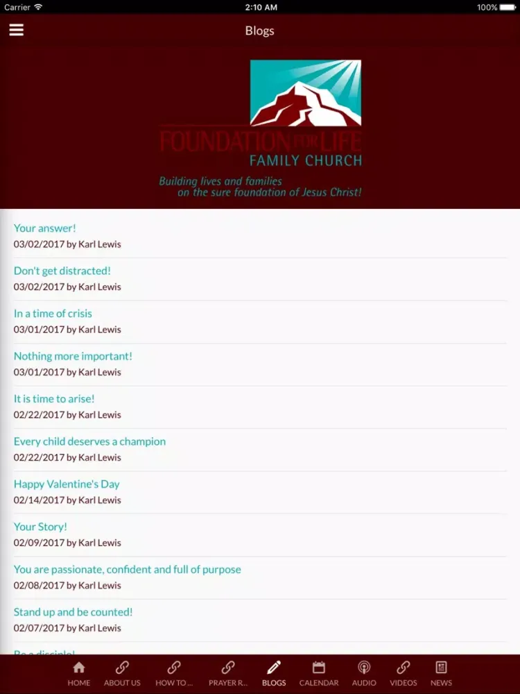 Zrzuty ekranu Foundation for Life Fam Church - Toronto, ON iPad 
