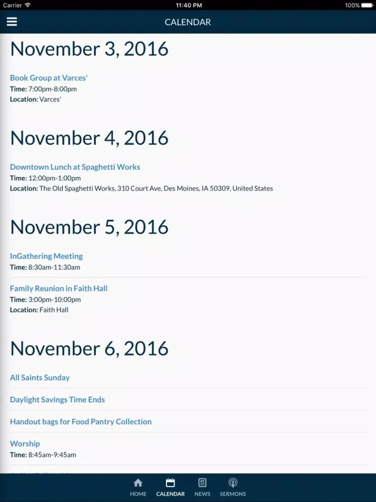 Immanuel UMC in Des Moines, IA of Des Moines, IA iPad  스크린샷