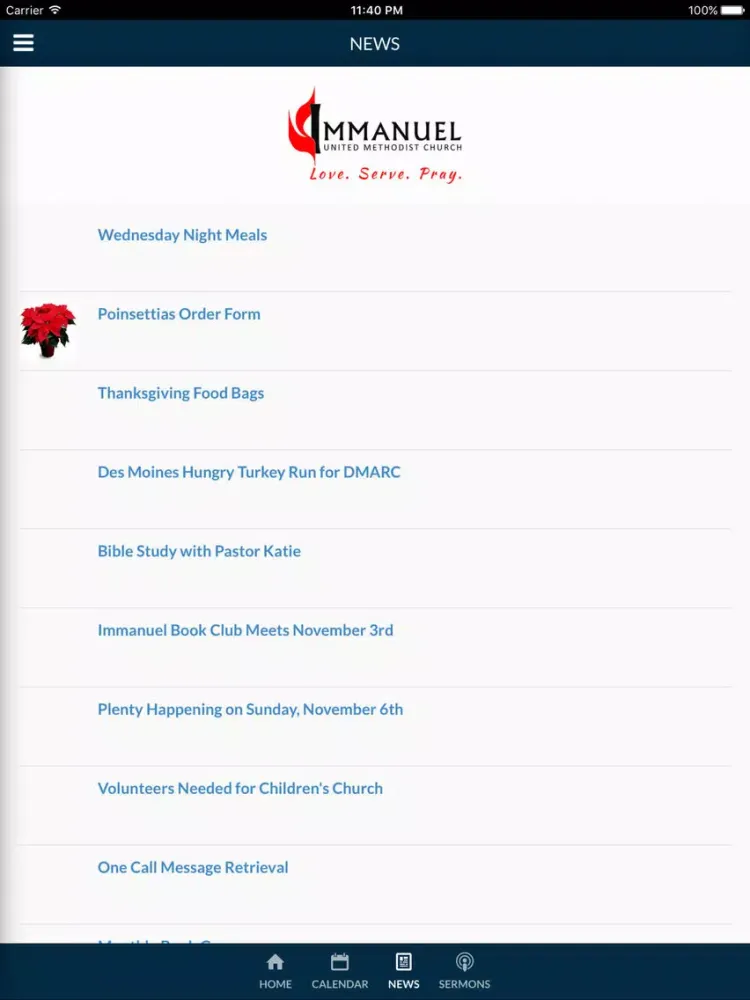 Immanuel UMC in Des Moines, IA of Des Moines, IA iPad  스크린샷