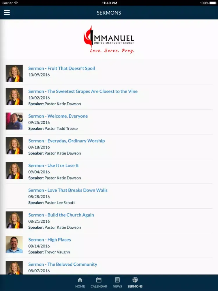 Immanuel UMC in Des Moines, IA of Des Moines, IA iPad  스크린샷