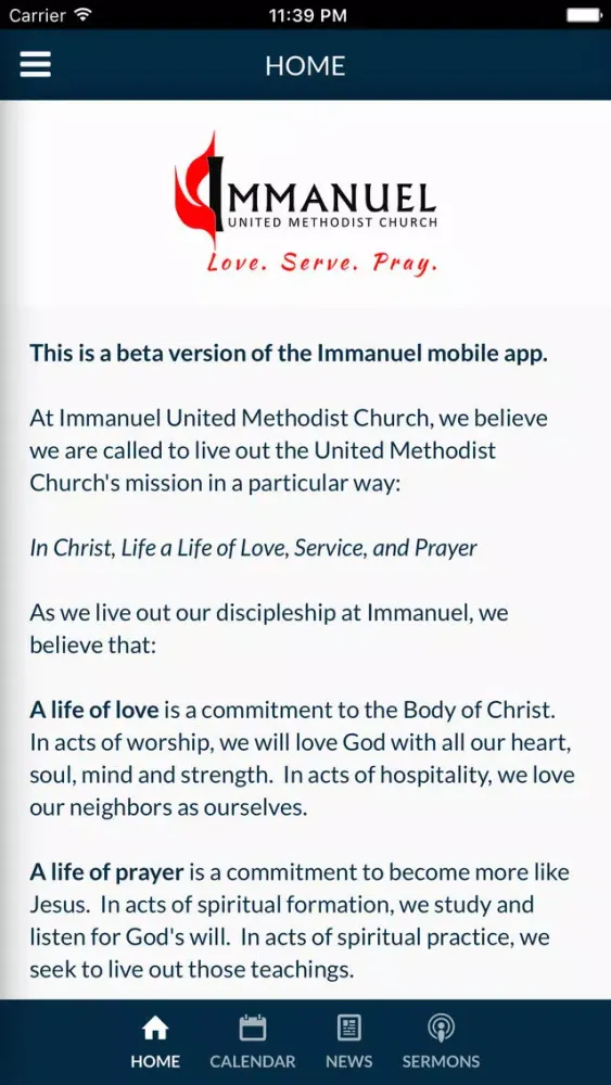 Immanuel UMC in Des Moines, IA of Des Moines, IA 스크린샷