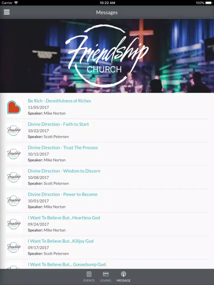Captures d'écran de Friendship Church Info iPad 
