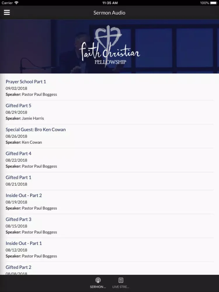 Faith Christian Fellowship WV iPad  Ekran Görüntüleri