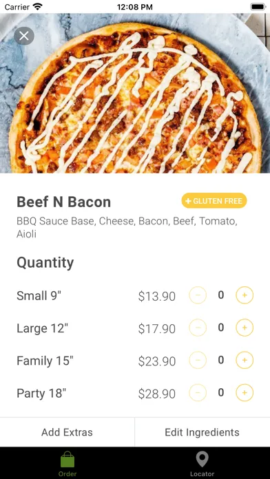 Capturas de tela do El Dorado Pizza Bar App