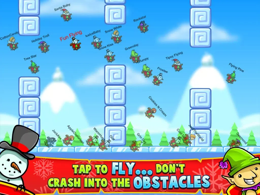 Christmas Race – Fun Flying Santa Claus Game iPad  Screenshots