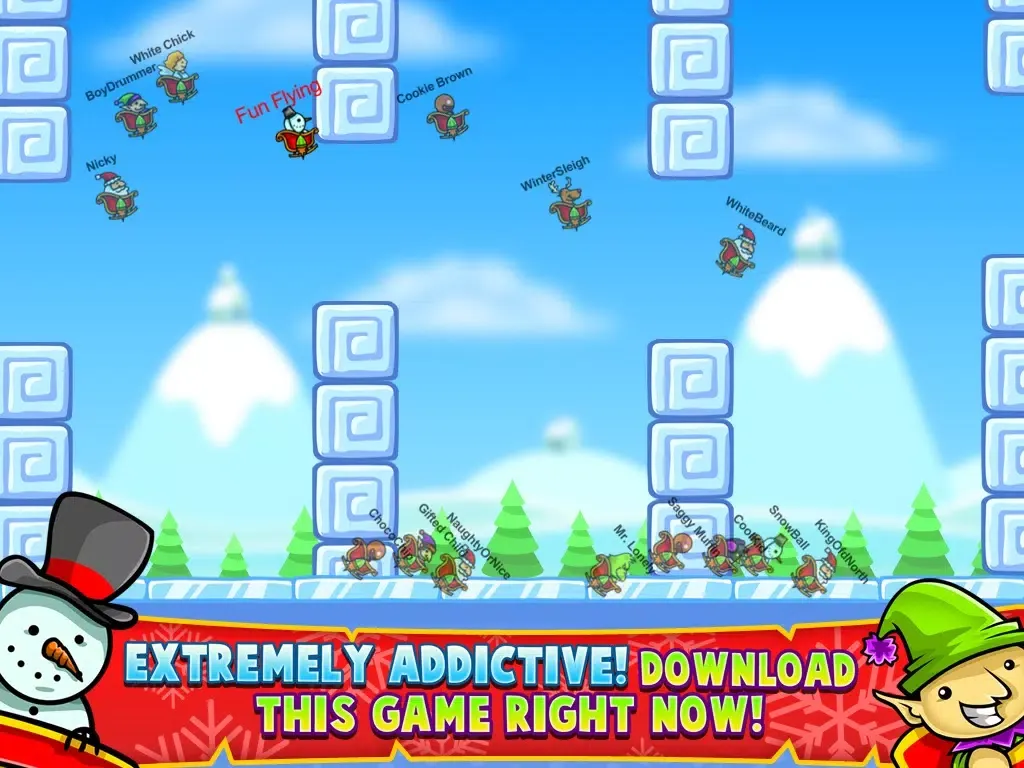 Christmas Race – Fun Flying Santa Claus Game iPad  Screenshots