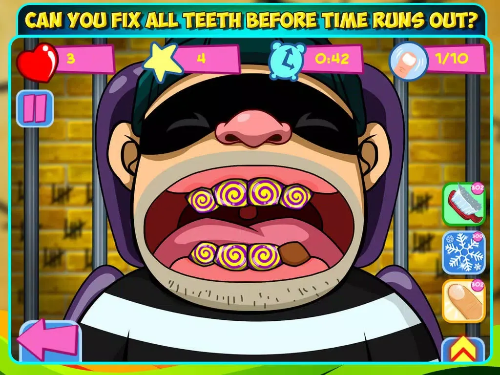Criminal Dentist - Fun Tap game to clean prisoner teeth in jail iPad  スクリーンショット