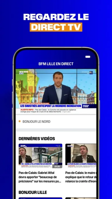 Ảnh chụp màn hình của BFM Grand Lille - news & météo