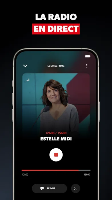 Captures d'écran de RMC Radio: podcast, info, foot
