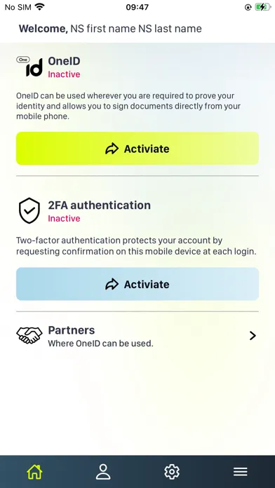 OneID Screenshots