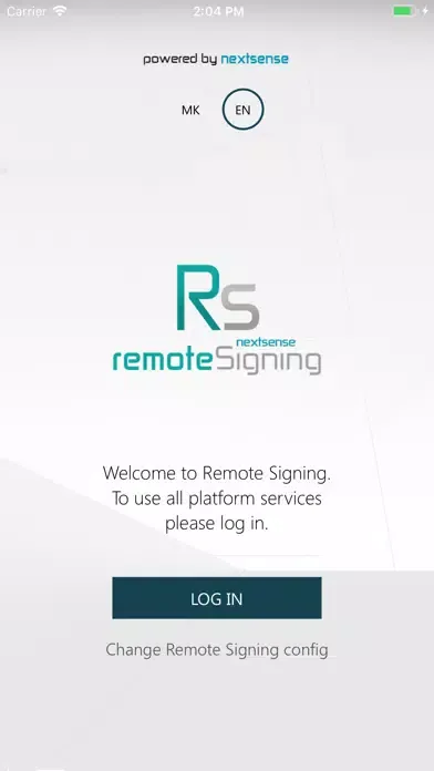 Nextsense Remote Signing Screenshots