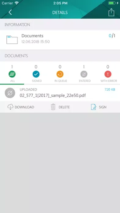 Nextsense Remote Signing Screenshots