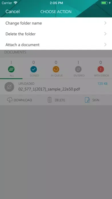 Nextsense Remote Signing Screenshots
