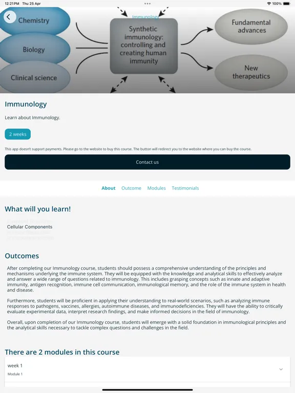 Capturas de tela do NEXT STEPS USMLE iPad 